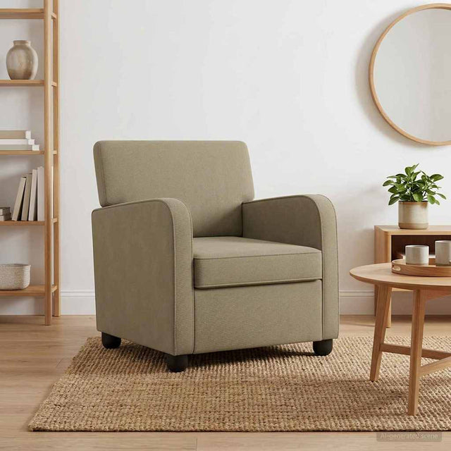 Vidaxl fauteuil kaki fluweel