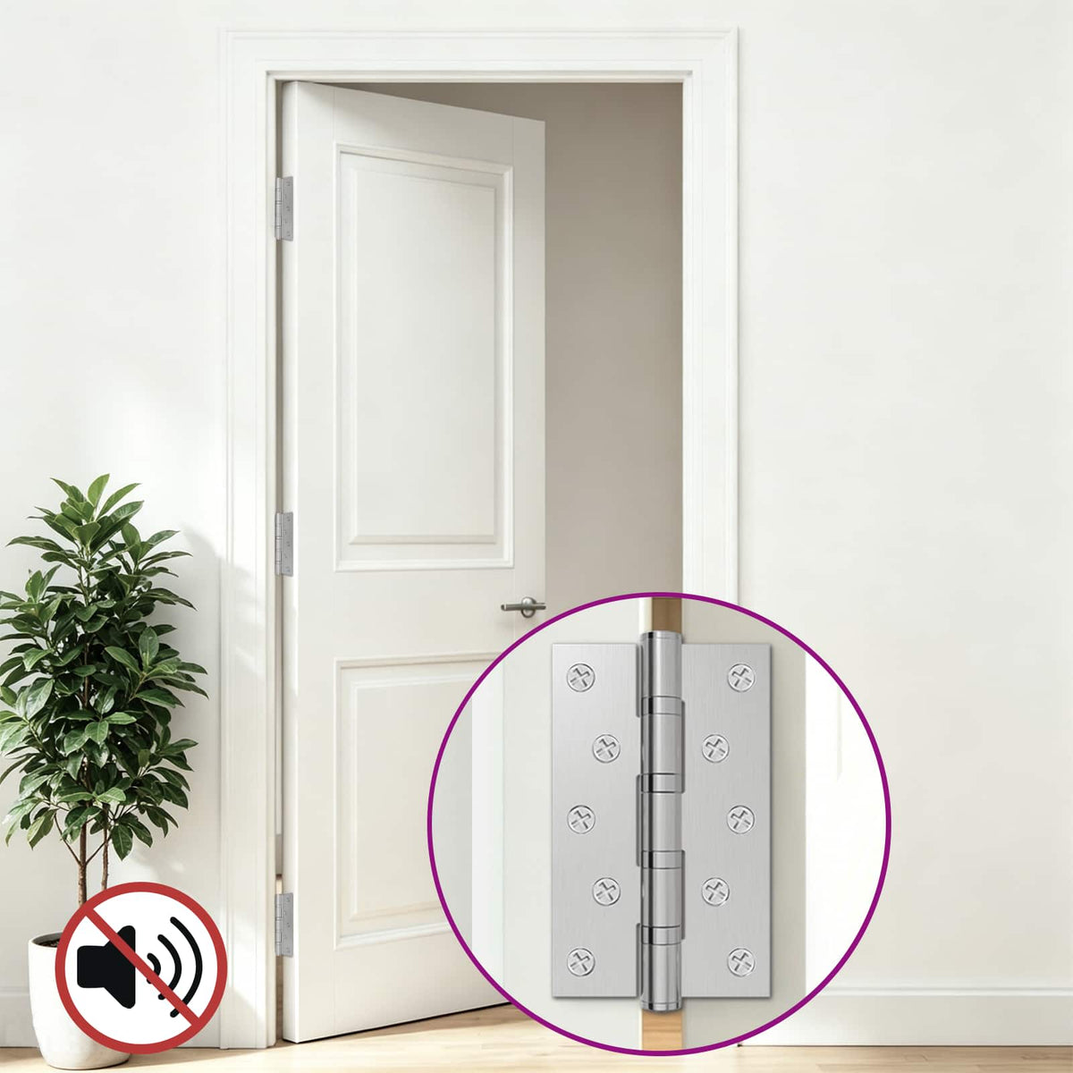 Vidaxl scharnier 4 st 125 x 75 x 13 mm zilver staal