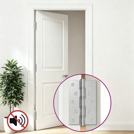 Vidaxl scharnier 8 st 125 x 75 x 13 mm zilver staal