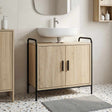 Vidaxl badkamerkast sonoma eiken 65,5 x 34 x 61 cm bewerkt hout