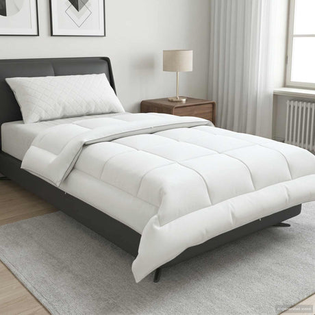 Vidaxl dekbed trier 135x220 cm 4 seizoenen 350 gsm wit hypoallergeen