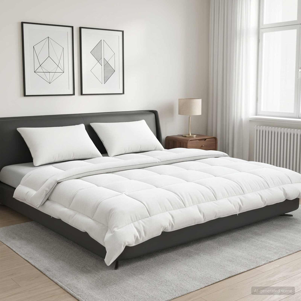 Vidaxl dekbed 200x200 cm zomer 200 gsm australisch wol wit