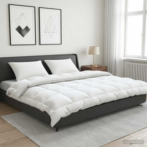 Vidaxl dekbed 220x240 cm winter 450 gsm australisch wol wit