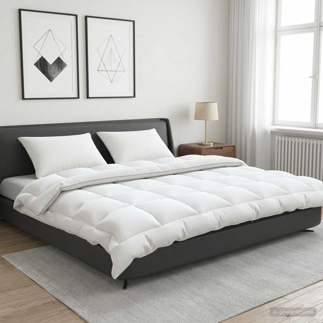 Vidaxl dekbed 220x240 cm winter 450 gsm australisch wol wit