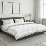 Vidaxl dekbed 240x260 cm 4 seizoenen 200+300 gsm australisch wol wit