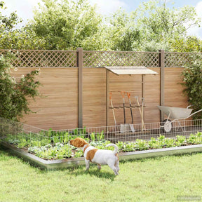 Vidaxl tuin omheining met palen 24 st 35 x 50 cm gegalvaniseerd staal
