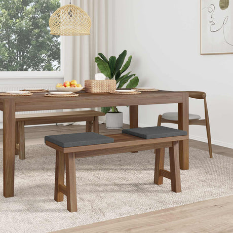 Vidaxl bankkussen 2 st stof donkergrijs diepte 35 cm