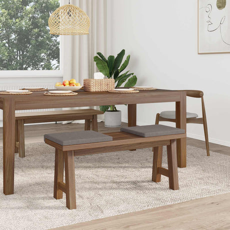 Vidaxl bankkussen 2 st stof taupe diepte 35 cm