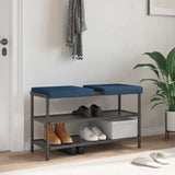 Vidaxl bankkussen 2 st stof blauw diepte 35 cm
