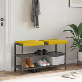 Vidaxl bankkussen 2 st fluweel geel diepte 35 cm
