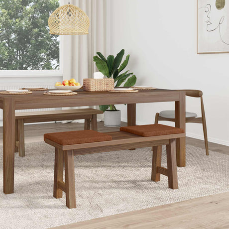 Vidaxl bankkussen 2 st kunstleer bruin diepte 35 cm