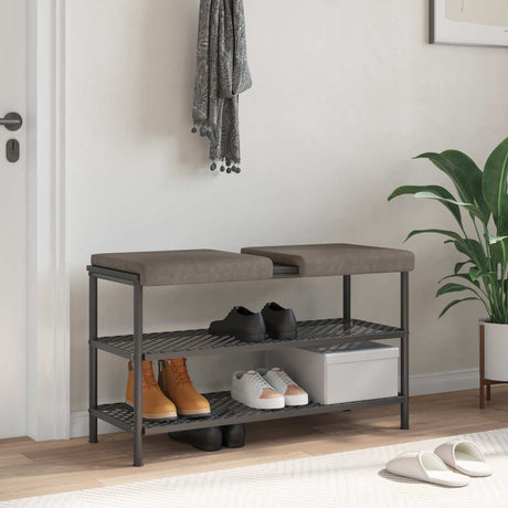Vidaxl bankkussen 2 st kunstleer grijs diepte 35 cm