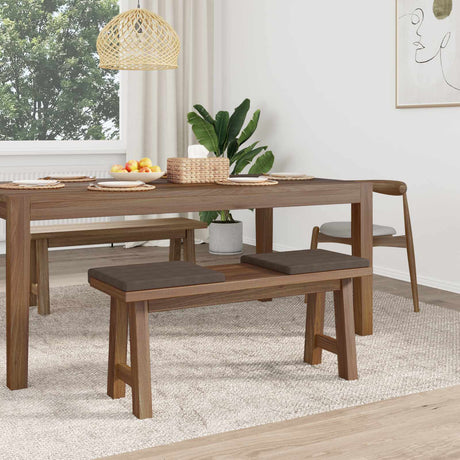 Vidaxl bankkussen 2 st microvezel bruin diepte 35 cm