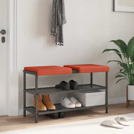 Vidaxl bankkussen 2 st corduroy rood-oranje diepte 35 cm