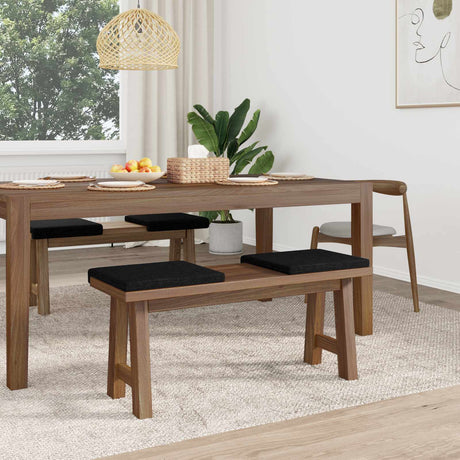 Vidaxl bankkussen 4 st stof zwart diepte 35 cm