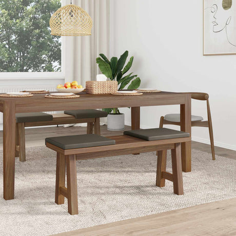 Vidaxl bankkussen 4 st kunstleer grijs diepte 35 cm