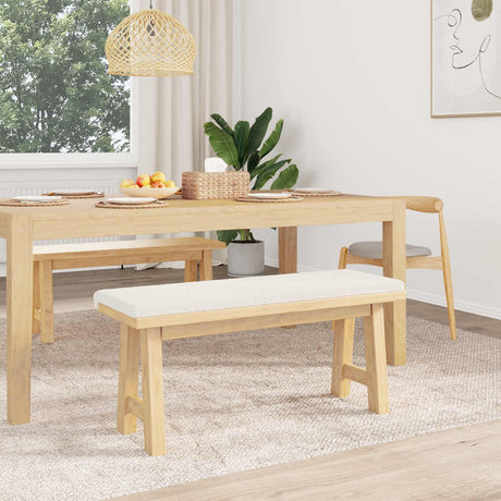 Vidaxl bankkussen sherpa stof crèmekleurig diepte 35 cm