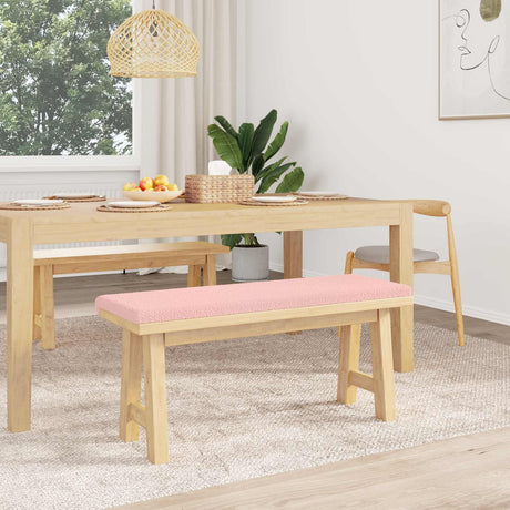 Vidaxl bankkussen sherpa stof roze diepte 35 cm