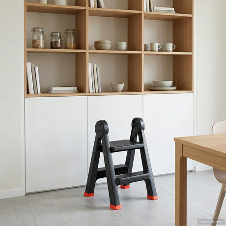 Vidaxl ladder zwart en rood 46 x 30 x 63 cm pp en elastomeer