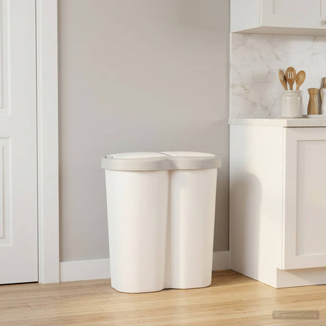 Vidaxl afvalbak wit 48 x 30 x 51 cm pp
