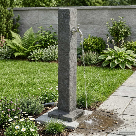 Vidaxl tuin tanker antraciet 26 x 26 x 98 cm pe