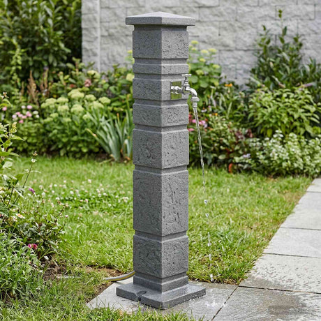 Vidaxl tuin tanker antraciet 26 x 26 x 101 cm pe