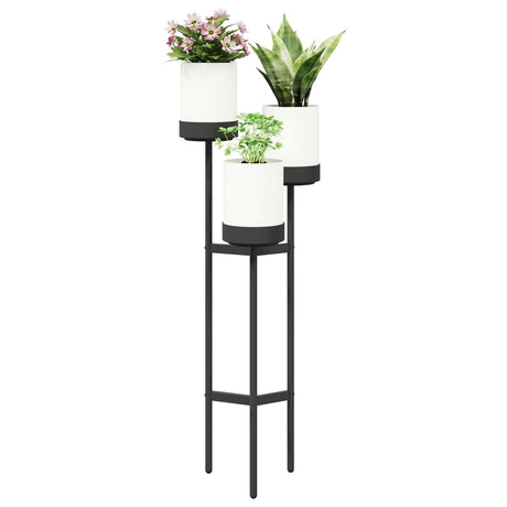 Vidaxl bloemenstand wit 42 x 39,5 x 125 cm pp en staal