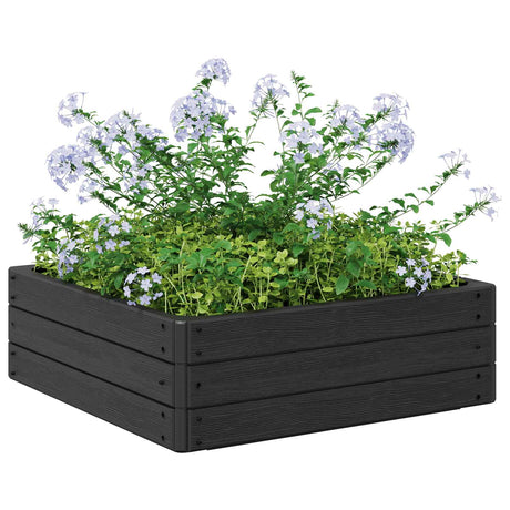 Vidaxl verhoogd bed zwart 75,5 x 75,5 x 25 cm pp
