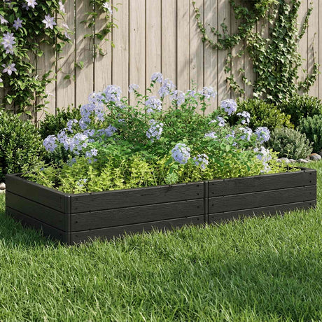 Vidaxl verhoogd bed zwart 151 x 75,5 x 25 cm pp
