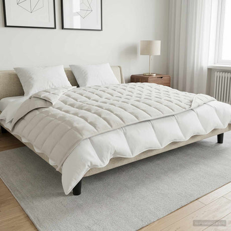 Vidaxl verzwaringsdeken wit 150 x 200 cm 7 kg 100% katoen 205t