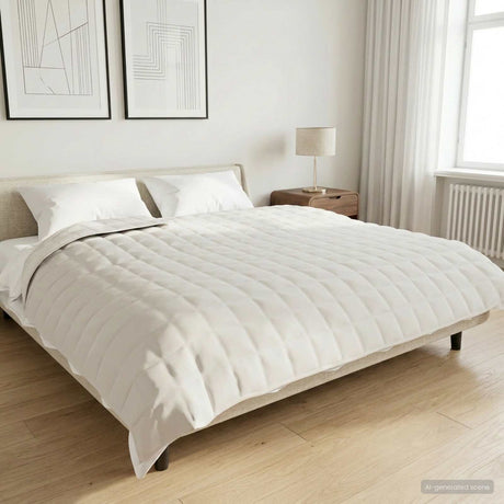 Vidaxl verzwaringsdeken wit 200 x 225 cm 13 kg 100% katoen 205t