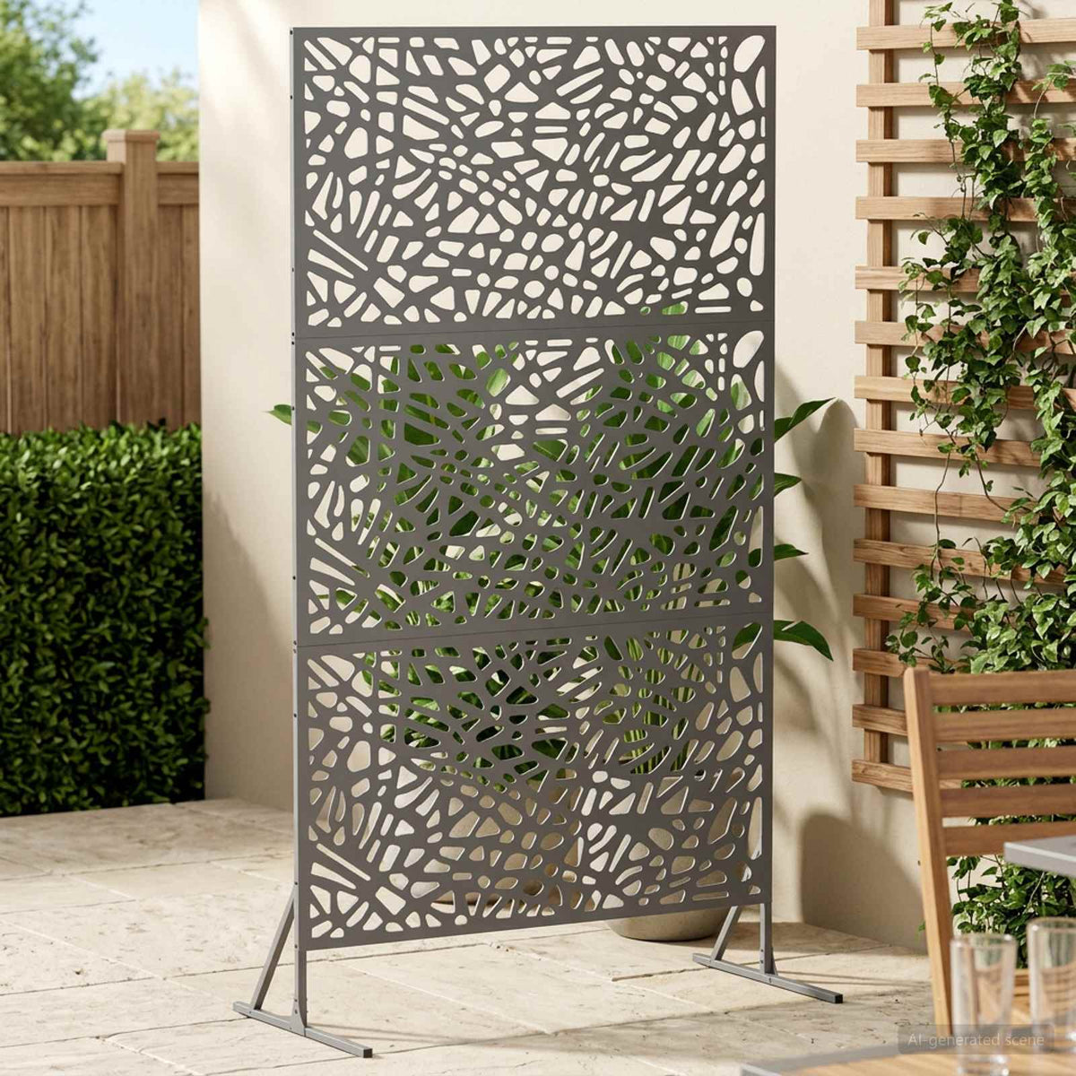 Vidaxl privacyscherm 100 x 50 x 180 cm staal antraciet