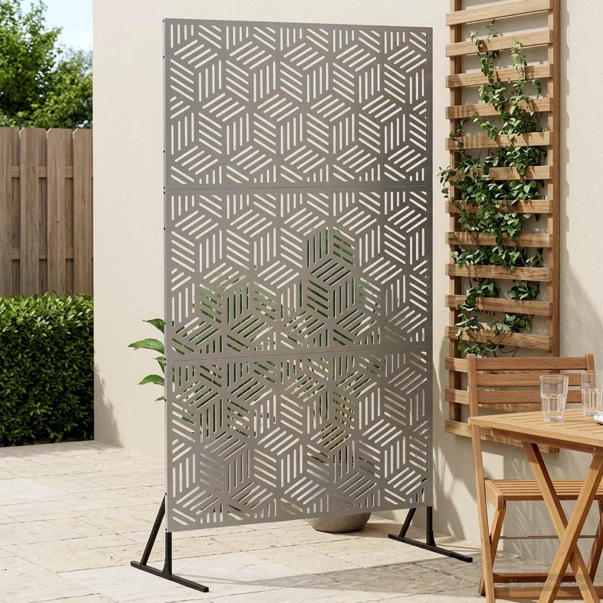 Vidaxl privacyscherm 100 x 50 x 180 cm gegalvaniseerd staal zilver