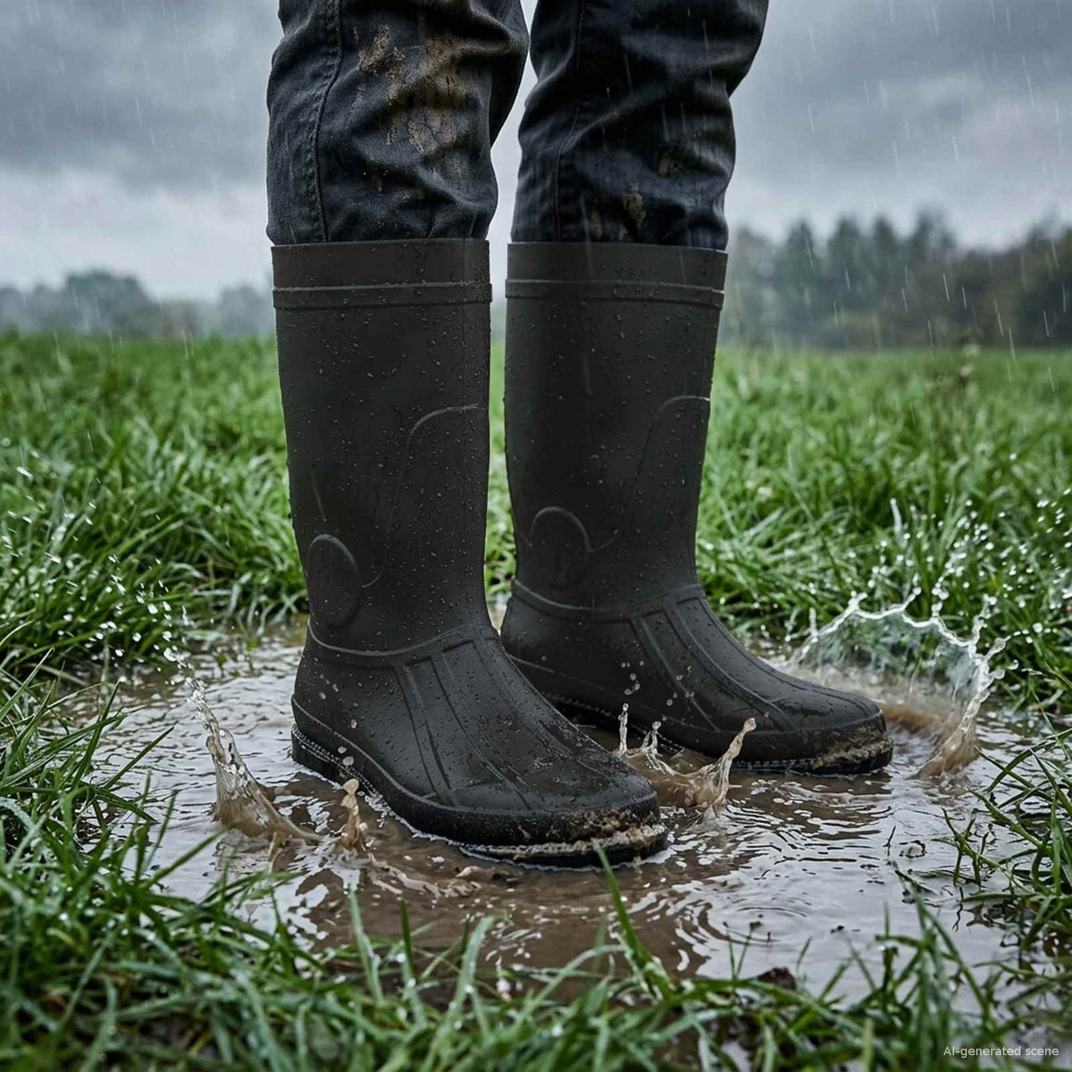 Vidaxl regenlaarzen pvc maat 42 zwart