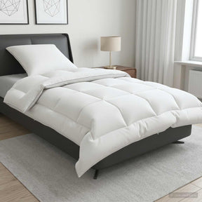 Vidaxl dekbed en kussen set 2 st 135x200 cm winter 450 gsm wol wit