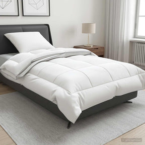 Vidaxl dekbed en kussen set 2 st 150x200 cm 4 seizoenen 200+300 gsm