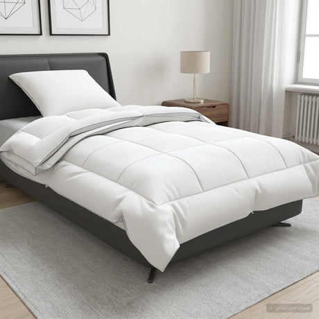 Vidaxl dekbed en kussen set 2 st 150x200 cm 4 seizoenen 200+300 gsm