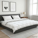 Vidaxl dekbed en kussen set 3 st 200x200 cm 4 seizoenen 220 gsm wol