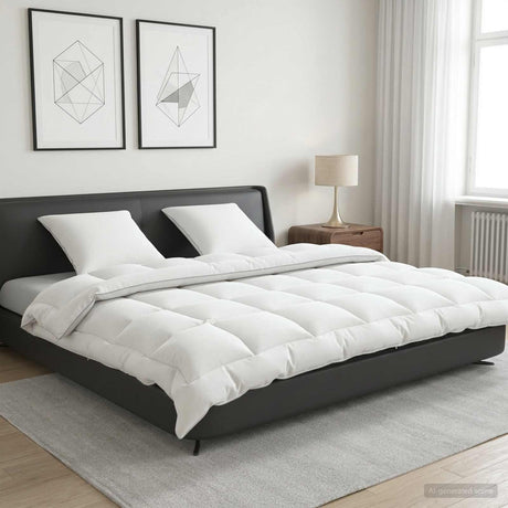 Vidaxl dekbed en kussen set 3 st 240x260 cm 4 seizoenen 220 gsm wol
