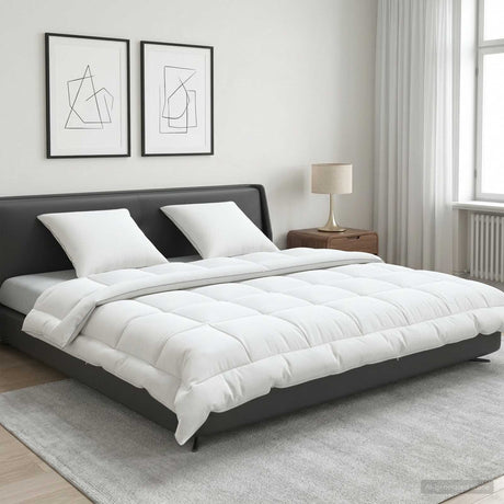 Vidaxl dekbed en kussen set 3 st 200x220 cm zomer 200 gsm wol wit