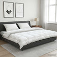 Vidaxl dekbed en kussen set 3 st 220x240 cm winter 450 gsm wol wit
