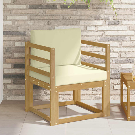 Vidaxl tuinbank polyester wit en crème