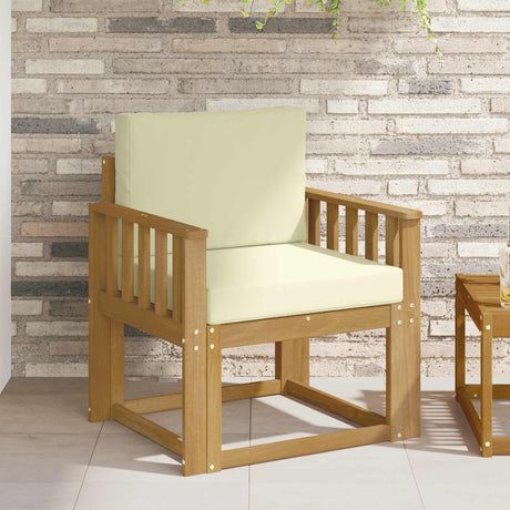 Vidaxl tuinbank polyester wit en crème