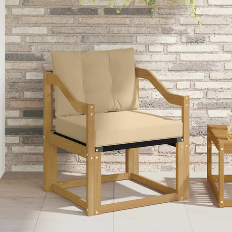 Vidaxl tuinbank massief acaciahout wit en beige
