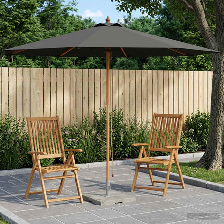 Vidaxl tuinparasol ø 300 x 248 cm massief eucalyptushout antraciet