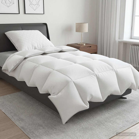 Vidaxl 90% ganzen dons dekbedset fulda 2 st 140 x 200 cm 210 gsm wit