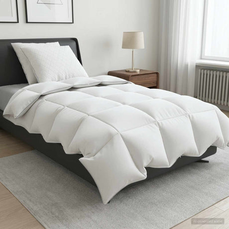 Vidaxl 90% ganzen dons dekbedset fulda 3 st 155 x 220 cm 210 gsm wit