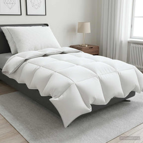 Vidaxl 90% ganzen dons dekbedset fulda 3 st 155 x 220 cm 210 gsm wit