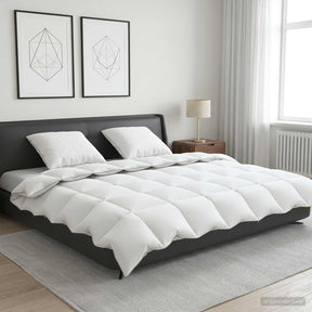 Vidaxl 90% ganzen dons dekbedset fulda 3 st 220 x 240 cm 210 gsm wit