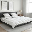 Vidaxl 90% ganzen dons dekbedset fulda 3 st 220 x 240 cm 210 gsm wit